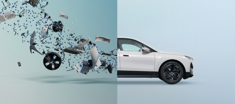 Aujourd’hui, 95 % des composants des modèles de la gamme BMW peuvent être réutilisés ou recyclés, et le choix même des matériaux qui composent la carrosserie, l’habitacle ou les sièges est fait en fonction du niveau de réutilisation de ces matériaux.