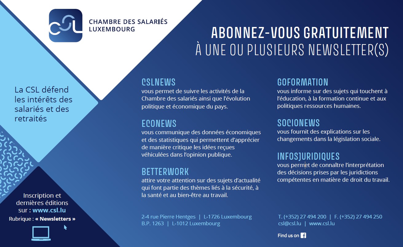 ABONNEZ-VOUS GRATUITEMENT À UNE OU PLUSIEURS NEWSLETTER(S)