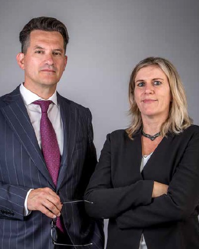Arsène Jacoby, président du conseil d’administration, et Simone Joachim, CEO, Office du Ducroire.