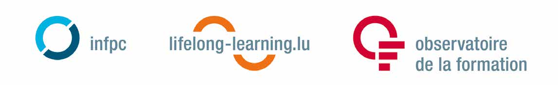 logo infpc, logo lifelong-learning.lu, logo observatoire de la forme
