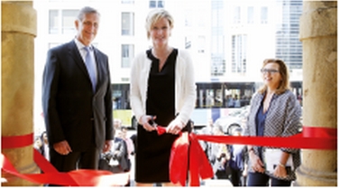 De g. à dr. : Carlo Thill (président du comité de direction, BGL BNP Paribas), Francine Closener (secrétaire d’Etat, ministère de l’Economie), et Karin Schintgen (directeur, lux future lab) lux-future-lab